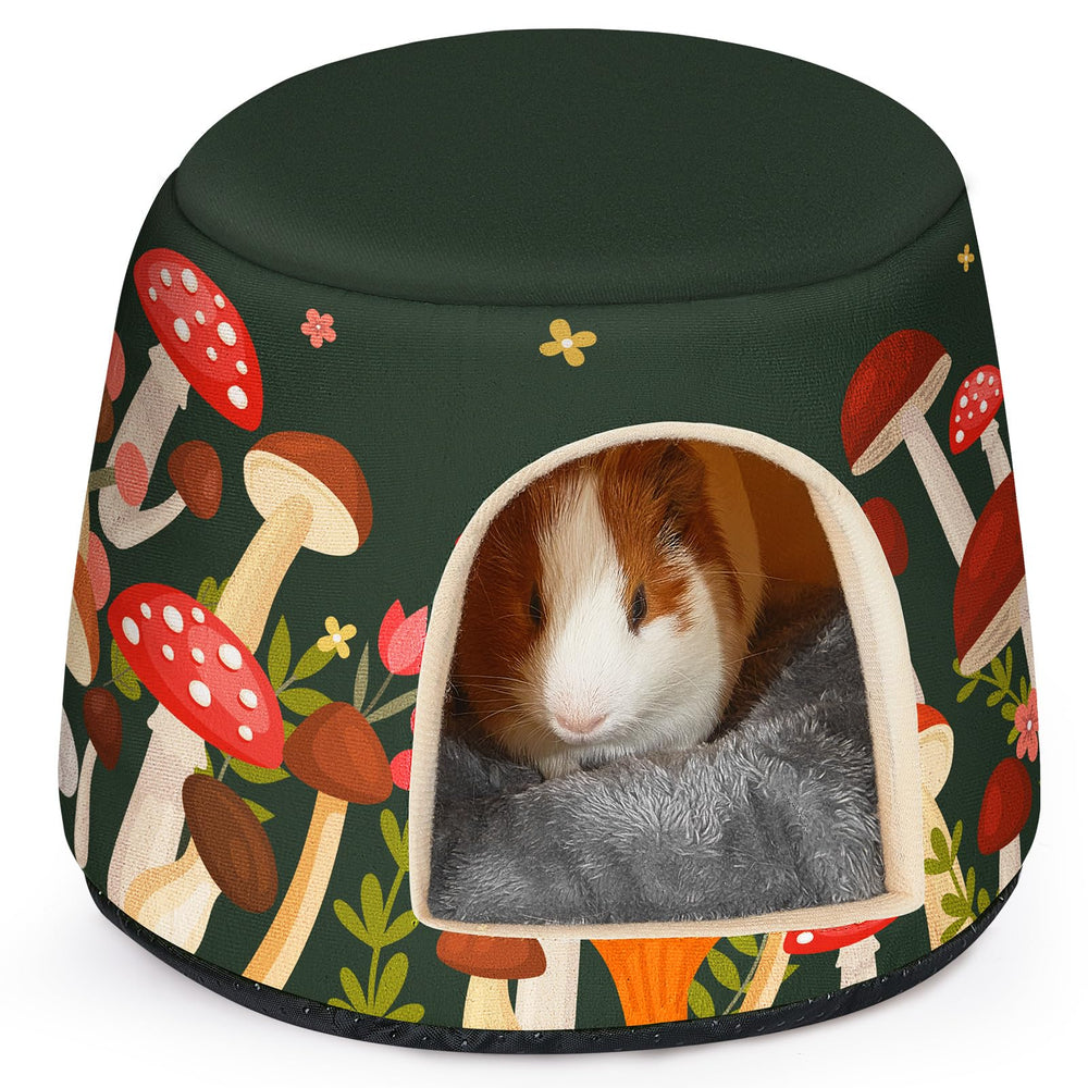 Glittme Guinea Pig Hideout overall view offers a cozy den for lounging and resting.
