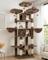 Globlazer Big Cat Tower 80inch leopard top perches provide elevated viewing for cats