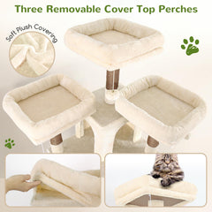 Globlazer Big Cat Tower top-perches offer elevated lounging and viewing