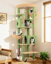 Globlazer cactus cat tree stands 74 inches tall for large cats.