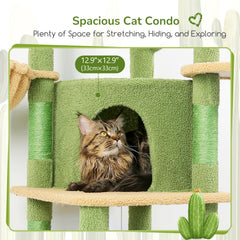 Globlazer Cactus Corner Cat Tree cozy cat cave for hide-and-seek