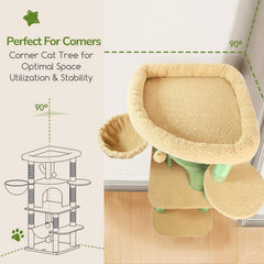 Globlazer Cactus Corner Cat Tree natural sisal posts protect furniture