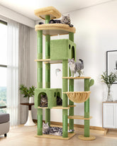 Globlazer Cactus Giant Cat Tree Condos—two private lounges for large indoor cats