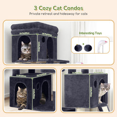 Globlazer cat tower large basket bed offers cozy lounging for naps