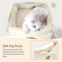 Globlazer cat tower with sisal posts protects furniture while satisfying scratching needs.