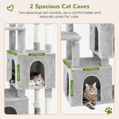 Globlazer cat tower seven natural sisal posts help keep claws healthy and furniture safe.