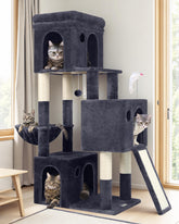 Globlazer cat tower three-condos for multiple cats provide separate quiet retreats