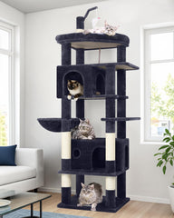 Globlazer cat-tower top perch offers a spacious, safe resting spot for large cats.