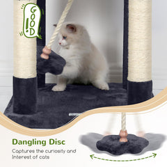 Globlazer cat tree 70inch cozy caves offering private retreat for multi-cat homes.