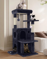 Globlazer cat tree tower 50-inch full view shows height for lounging and exploration