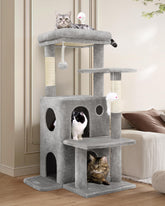 Globlazer cat tree tower 50-inch height provides a towering perch for large indoor cats.