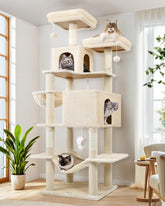 Globlazer cat tree tower 76-inch base—sturdy multi-cat habitat for busy households