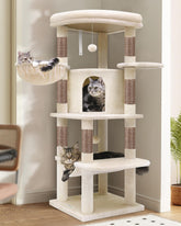 Globlazer Corner Cat Tree top platform offers spacious lounging and elevated views for cats.