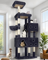 Globlazer extra-large cat tower 81 inches tall offers spacious vertical play for big cats