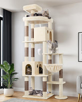 Globlazer Giant Cat Tree 83-inch standing view shows sturdy base for large cats