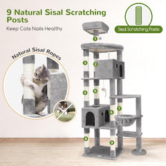 Globlazer Giant Cat Tree oversized platform provides lounging space.