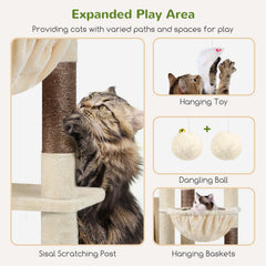 Globlazer Giant Cat Tree stable trapezoid design enhances stability during play
