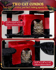 Globlazer Gothic Cat Tree sisal posts provide durable scratching outlets.