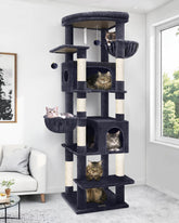 Globlazer heavy-duty cat tree base shows stability for large cats at play