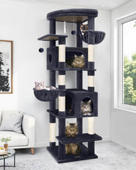 Globlazer heavy-duty cat tree base shows stability for large cats at play