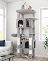 Globlazer large cat tree living room view for multi-cat play and rest