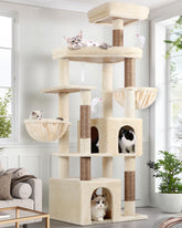 Globlazer sturdy cat tree oversized platform provides roomy lounging for large cats.