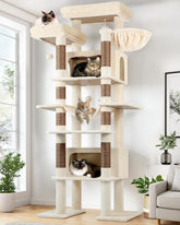 Globlazer XXL cat tree front-view image for elevated supervision and play.
