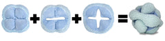 Glory To Dog Blue Snuffle Knot treat pockets exposed for treasure-hunt style rewards