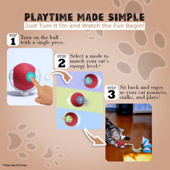 GlowPounce LED lights attract attention and boost interactive play sessions.