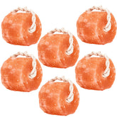 Glowyn Pink Himalayan salt lick on rope supports natural mineral intake for horses.