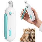 Glozaic cat nail clippers with debris collector in action for tidy grooming