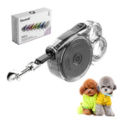 Gluckelk 10ft retractable leash compact-size is ideal for portable walks with small dogs.