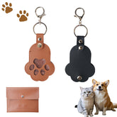 GLYVIAN dog hair keychain leather paw keepsake—durable daily carry