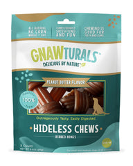 Gnawturals ribbed bones with peanut butter deliver a tasty chew for medium to large dogs