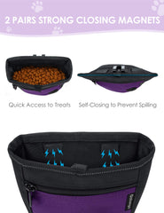 Gobeigo 2-cup capacity pouch keeps treats secure during daily outings.