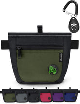 Gobeigo dog treat pouch magnetic closure closeup shows spill-proof opening for training