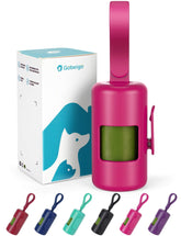 Gobeigo poop bag holder hook-clip secures to leash for hands-free cleanup