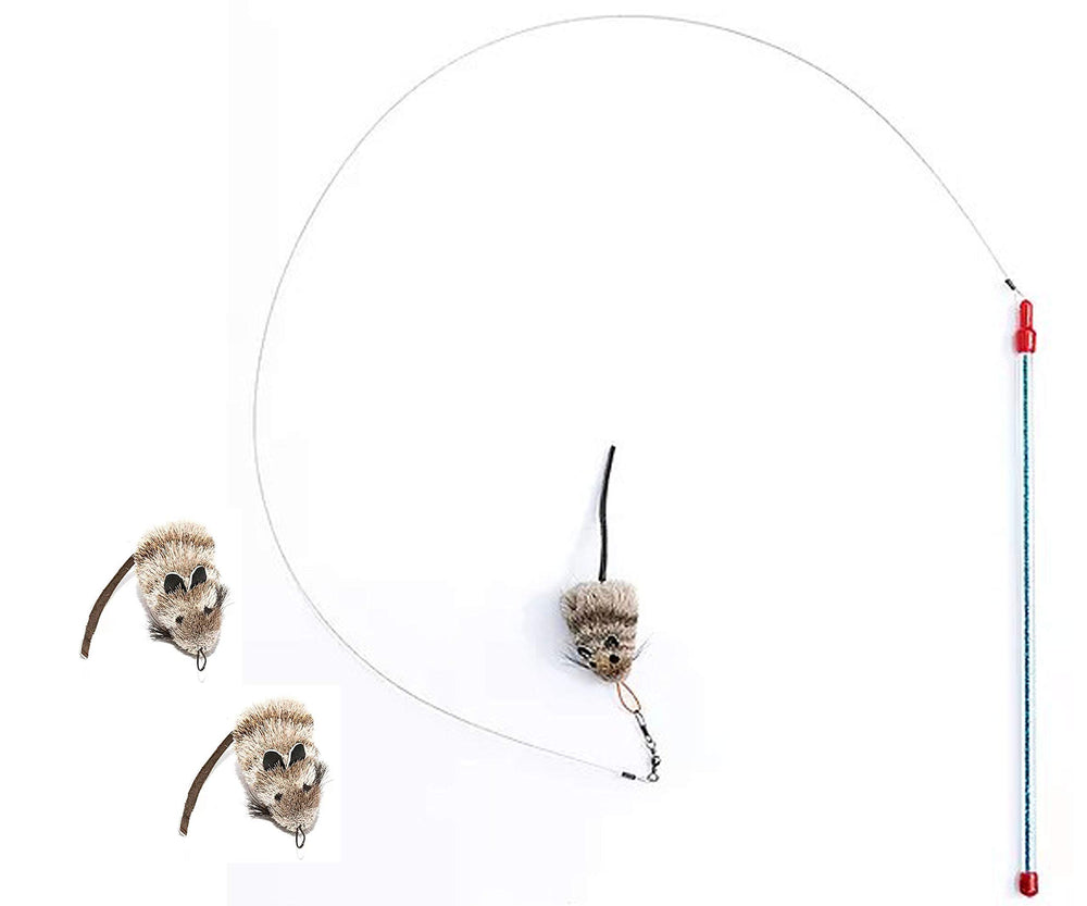 GoCat Cat Lures Catcher Toy rod engages cats in active play