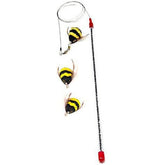 GoCat Da Bee Teaser Wand glitter colors entice cats with vivid interactive play during kitty sessions.