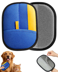 Godmifa pet hair removal glove front view demonstrates easy hands-free grooming on furniture
