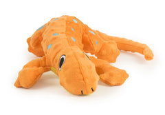 GoDog Amphibianz Gecko orange large squeaky toy ready for interactive play.