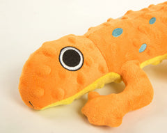 GoDog Amphibianz Gecko reinforced seams highlight chew-resistant plush lining.