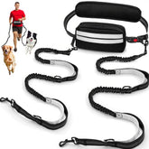 Godyoy extra-thick lumbar cushion supports your back during two-dog walks