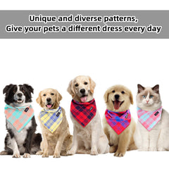 Gofshy dog bandana XLarge secure knot ensures easy wear.
