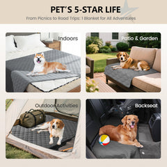 gogobunny 3x stronger waterproof blanket shows durable protection from spills.