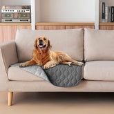 Funda gogobunny impermeable doble cara con patrón de cuadros protege el perro y muebles.