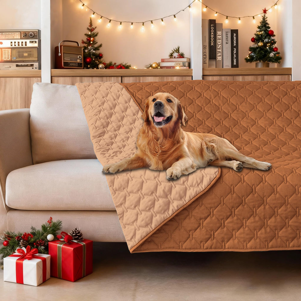 Gogobunny dog bed cover waterproof outer layer protects furniture from spills.