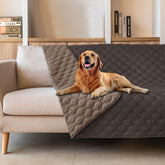 gogobunny dog blanket plaid-pattern protects furniture with stylish reversible colors.
