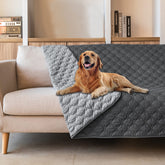 gogobunny double-sided waterproof bed cover closeup highlighting dual protection for furniture.
