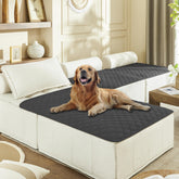 Gogobunny double-sided waterproof dog blanket outer layer protects furniture from spills.
